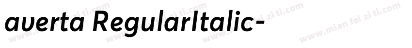 averta RegularItalic字体转换